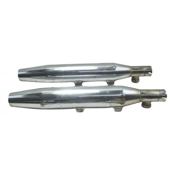 Par Ponteira Escape C/ Detalhes Harley Xl 1200c 11-13 Orig
