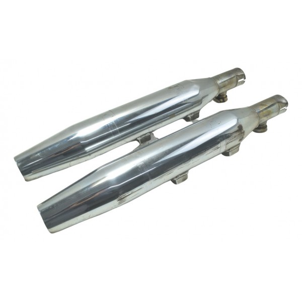 Par Ponteira Escape C/ Detalhes Harley Xl 1200c 11-13 Orig