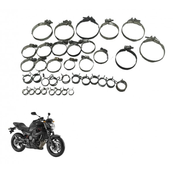 Kit Abraçadeiras Diversas Yamaha Xj6 N 10-12 Original
