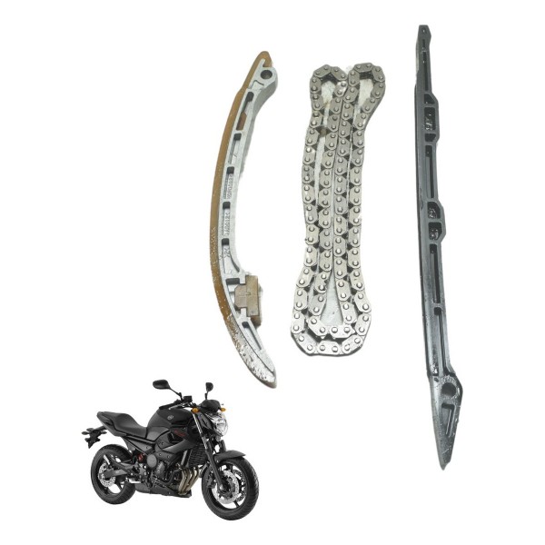 Kit Guia Tensor Corrente Comando Yamaha Xj6 N 10-12 Original