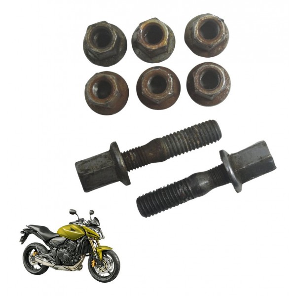 Jogo Porca Escape Honda Cb 600f Hornet 12-14 Original
