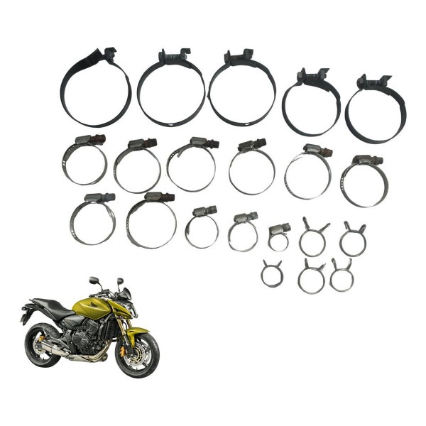 Kit Abraçadeiras Diversas Honda Cb 600f Hornet 12-14 Orig