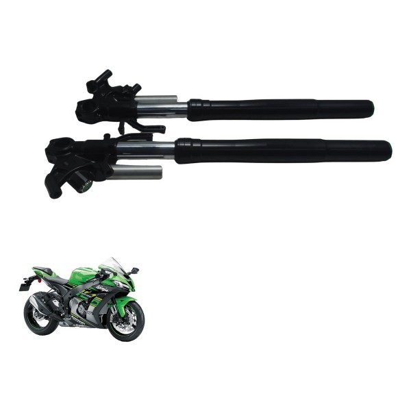 Par Bengala C/ Detalhes Kawasaki Ninja Zx 10r 16-21 Original
