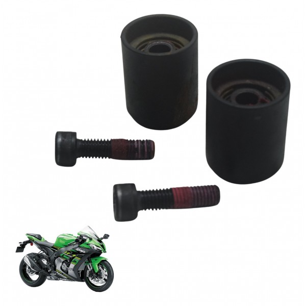 Par Peso Guidão C/ Detalhes Kawasaki Ninja Zx 10r 16-21 Orig