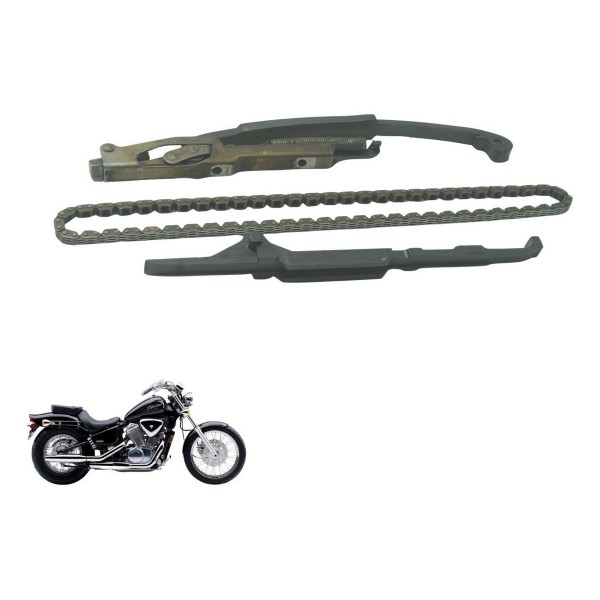 Kit Guia Tensor Corrente Comando Honda Vt Shadow 600 C 95-05