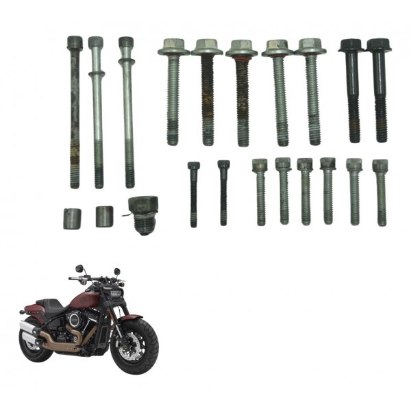 Kit Parafuso Tampa Primaria Harley Fat Bob M8 Fxfb 18-20
