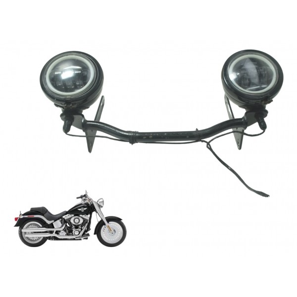 Farol Auxiliar Led S/ Plug Harley Softail Fat Boy 12-15