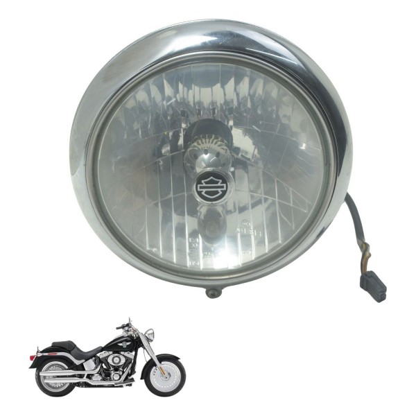 Farol Completo C/ Detalhes Harley Softail Fat Boy 12-15 Orig