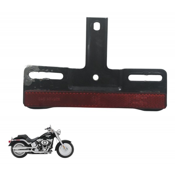 Suporte Placa Refletor Harley Softail Fat Boy 12-15 Original