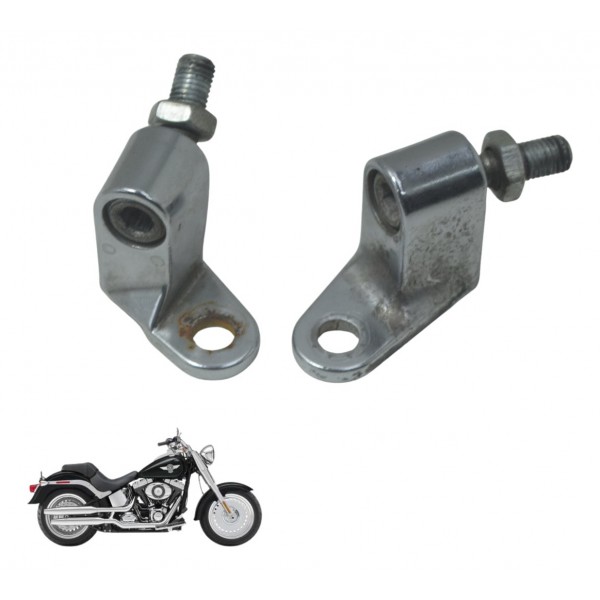 Par Suporte Pisca Dianteir Harley Softail Fat Boy 12-15 Orig