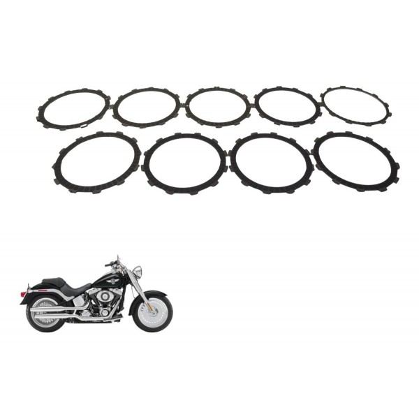Jogo Disco Embreagem Harley Softail Fat Boy 12-15 Original