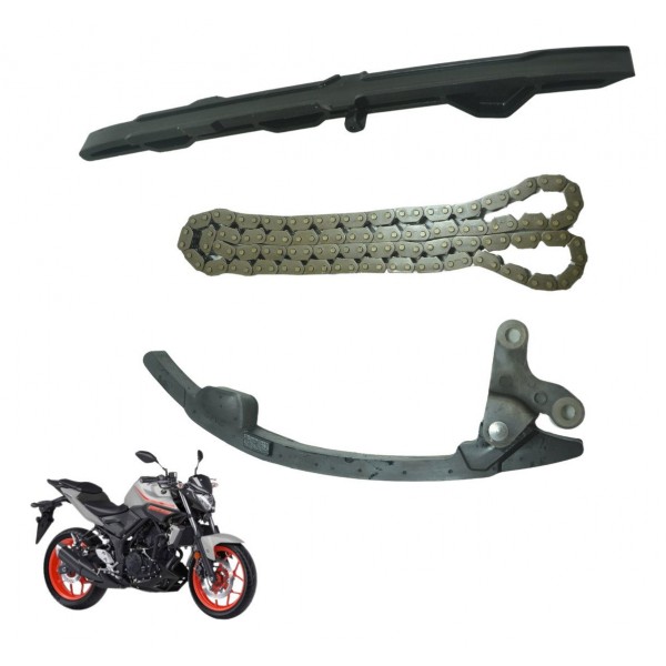 Kit Guia Tensor Corrente Comando Yamaha Mt 03 16-19 Original