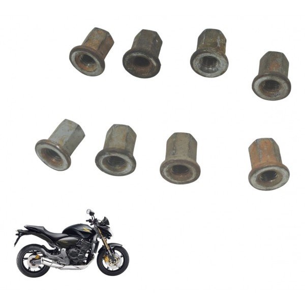 Jogo Porca Escapamento Honda Cb 600f Hornet 08-11 Original