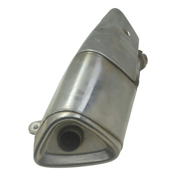 Ponteira Escape C/ Detalhes Honda Cb 600f Hornet 08-11 Orig Prateado