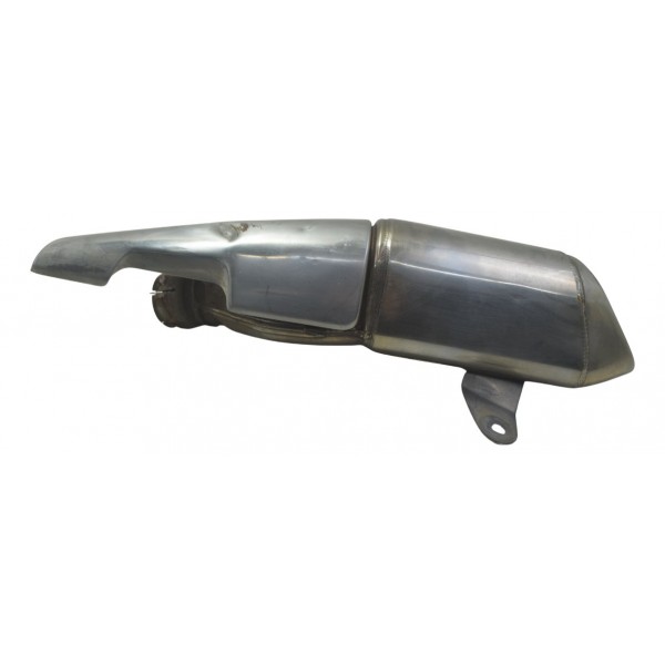 Ponteira Escape C/ Detalhes Honda Cb 600f Hornet 08-11 Orig Prateado