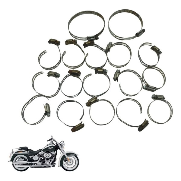 Kit Abraçadeiras Harley Softail Deluxe Flstn 12-15 Original