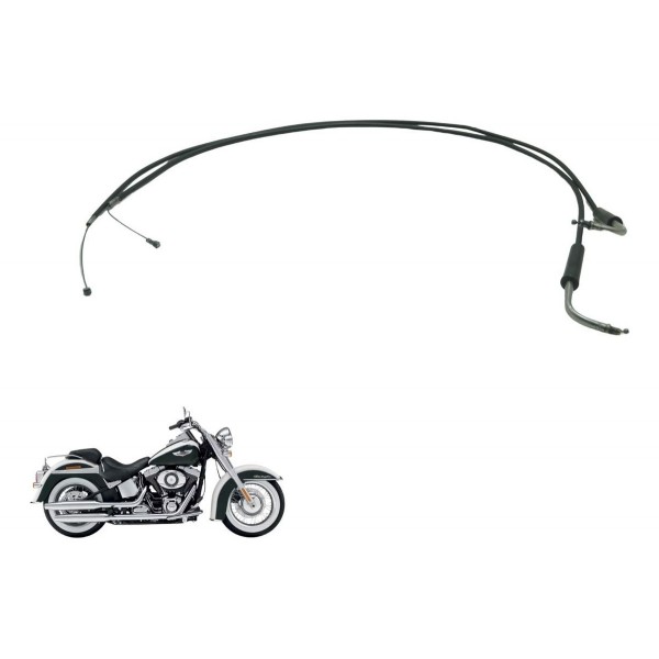 Cabo Acelerador A E B Harley Softail Deluxe Flstn 12-15 Orig