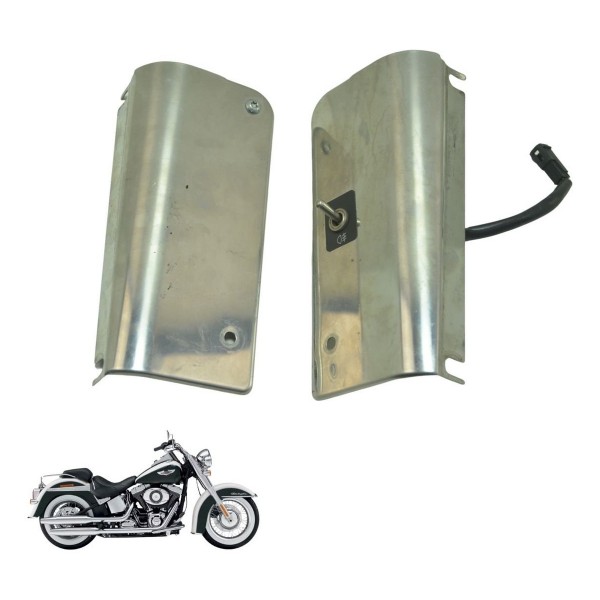 Par Acabamento Farol Harley Softail Deluxe Flstn 12-15 Orig
