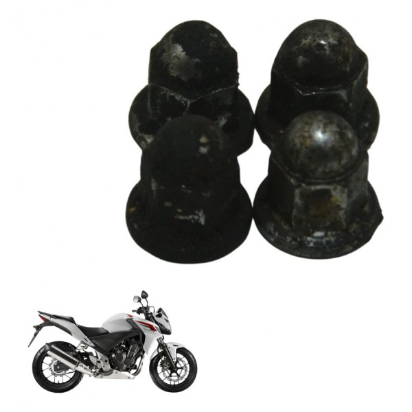 Jogo Porca Curva Escape Honda Cb 500 F 14-15 Original