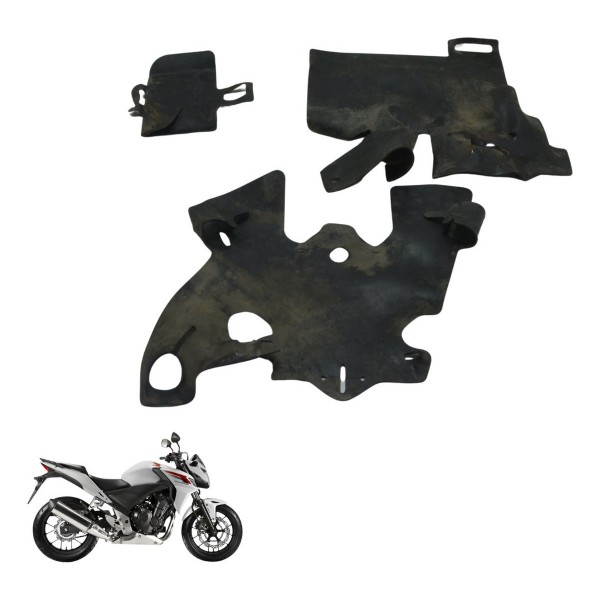 Kit Borracha Acabamento Motor Honda Cb 500 F 14-15 Original