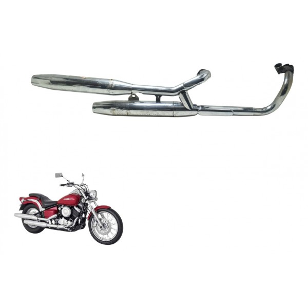 Escapamento C/detalhes Yamaha Drag Star Xvs 650 96-08 Origin
