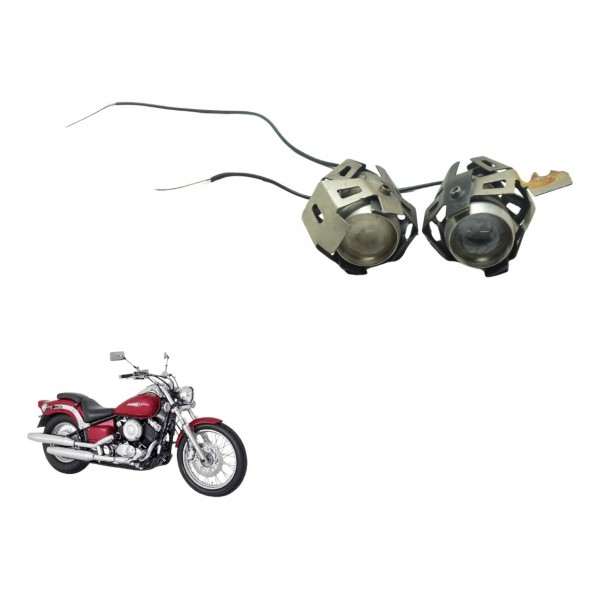 Farol Auxiliar Custom C/avaria Yamaha Drag Star Xvs 650 96-0 Ambos Lados