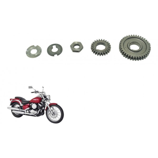 Jogo Engrenagem Motor Yamaha Drag Star Xvs 650 96-08 Origina