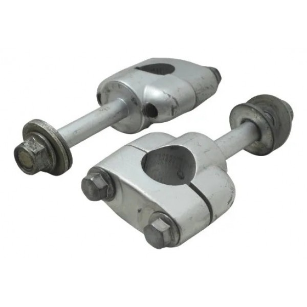 Par Riser Guidão Yamaha Xtz 250 Tenere 16-19 Origina Prateado