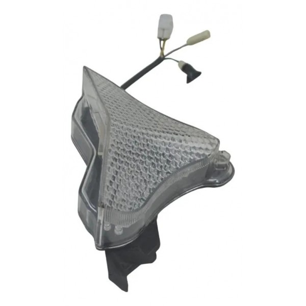 Lanterna Traseira C/ Pisca Embutido Yamaha Yzf R1 09-15 Cinza