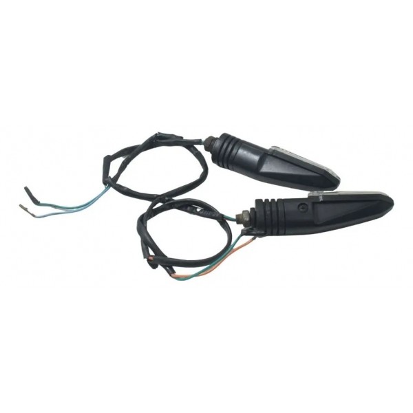 Par Pisca Traseiro Paralelo C/ Avaria Kawasaki Zx6r 08-12 Direito Cinza