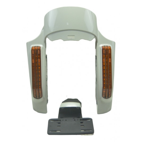 Lanterna C/pisca Led Suporte Placa Harley Street Glide Cvo Esquerdo Laranja