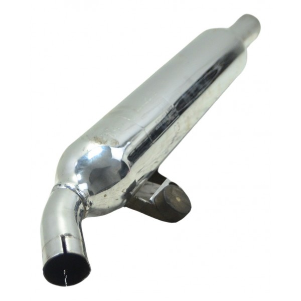 Ponteira Escape Esq C/ Det Triumph Bonneville T100 13-15 Cinza