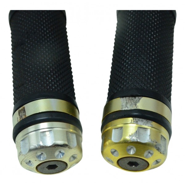 Par Manopla C/ Detalhes Esportivo Honda Cb 600f Hornet 12-14 Dourado