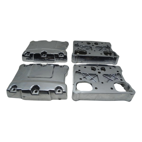 Jogo Tampa Cabeçote Harley Touring Electra Glide 14-17 Orig Cinza