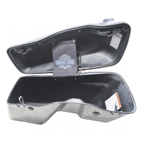 Alforge Esquerdo C/ Det Harley Touring Electra Glide 14-17 Cinza