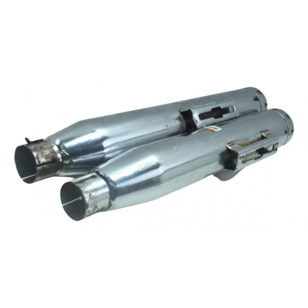 Ponteira C/ Avaria Harley Dyna Super Glide Fxdc 08-11 Prateado