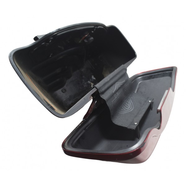 Alforge Esquerdo C/ Detalhes Harley Dyna Switchback Fld Orig Vermelho